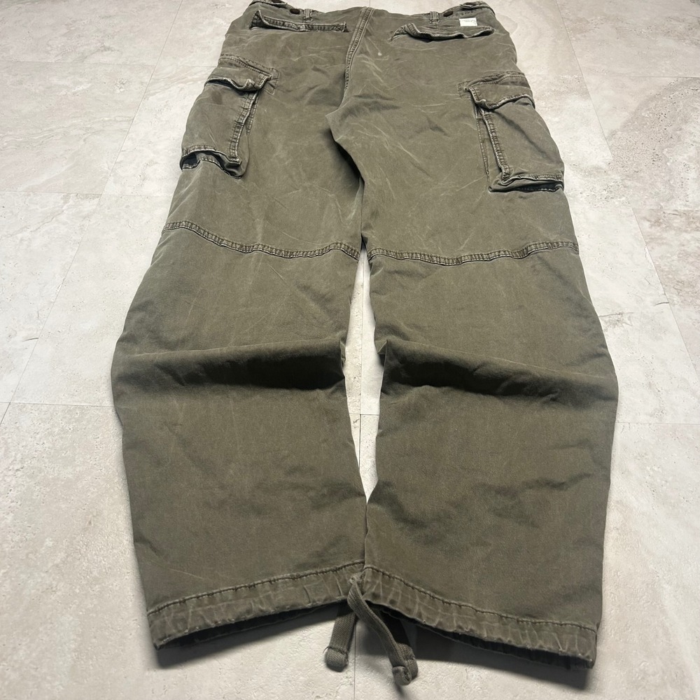 American Eagle Cargo Pants Olive Green Mens 29x32 Utility Gorpcore Drawstring